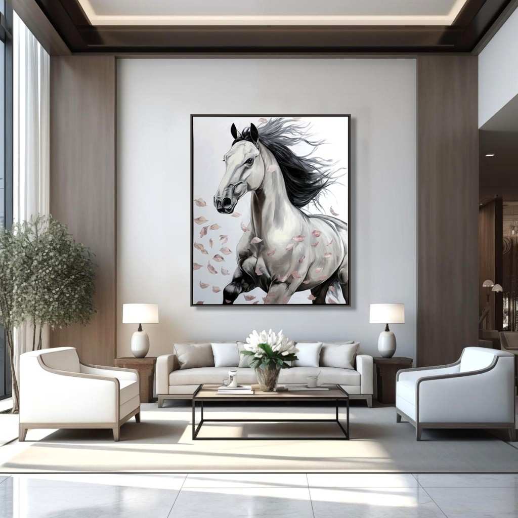 Original Abstract Horse Oil Painting #MOA0075