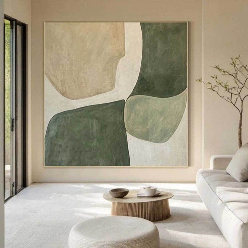Abstract Organic Shapes Oil Painting #MAO627