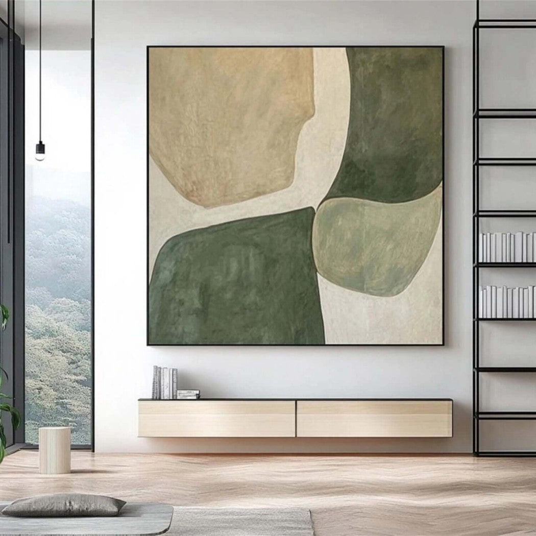 Abstract Organic Shapes Oil Painting #MAO627