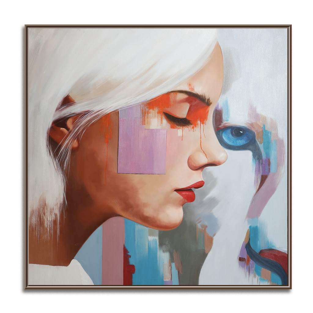 Large Original Abstract Portrait Oil Painting #MLO0068