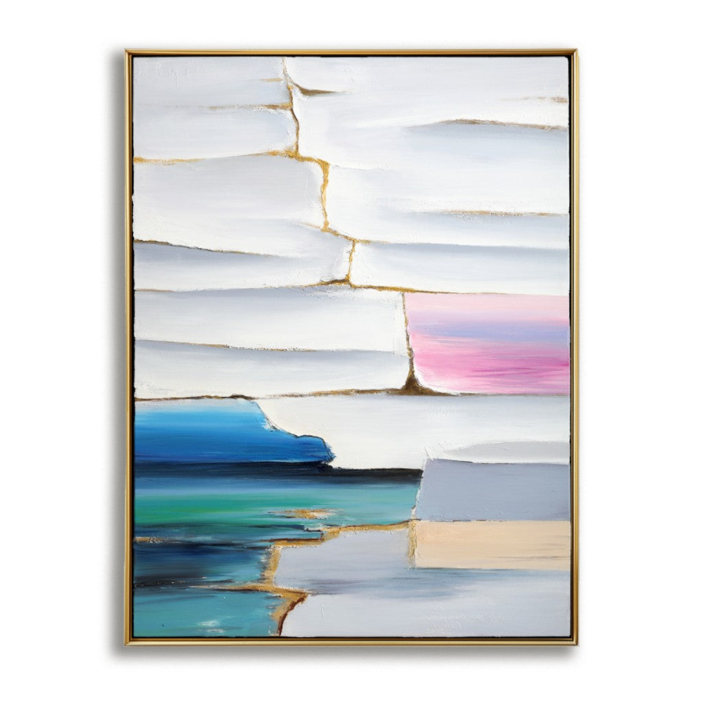 Vibrant Abstract Seascape Oil Painting #MVA0087