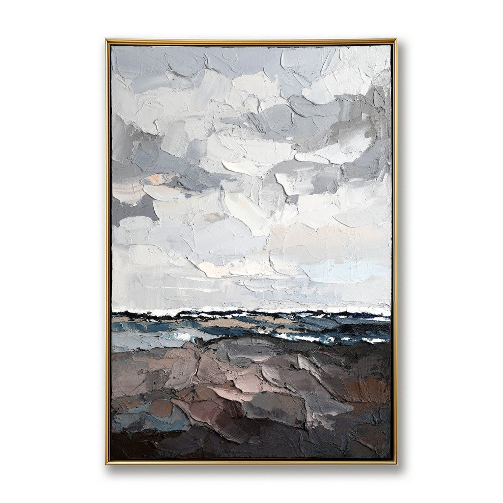 Oversized Abstract Textured Landscape Oil Painting #MOA0089