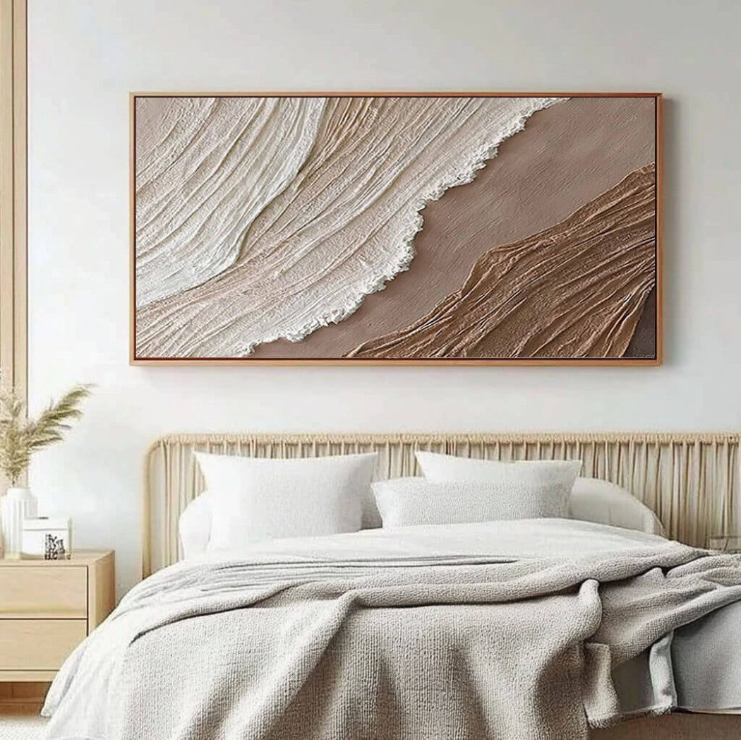 Abstract Textured Minimalist Seascape Oil Painting #MAT131