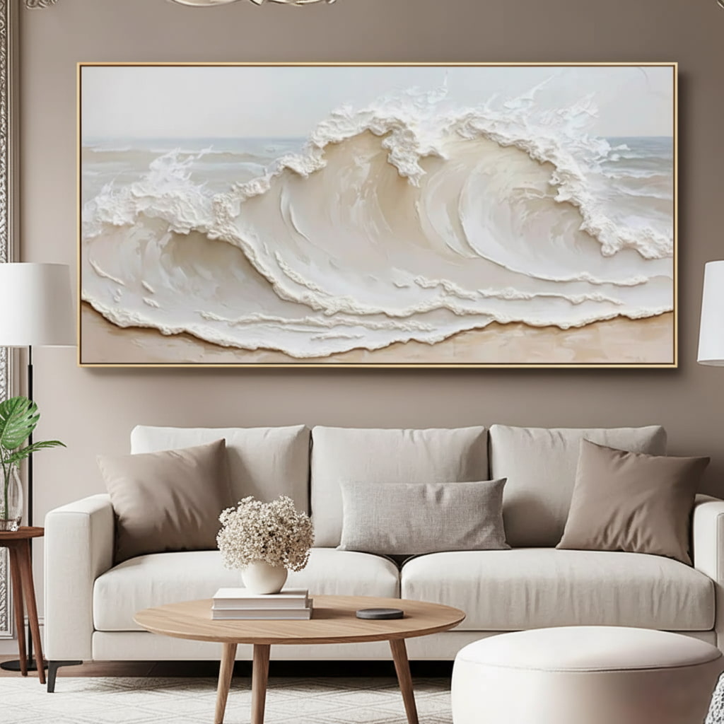 Oversized Abstract Wave Oil Painting #MOA139