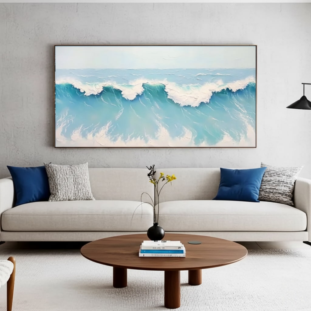 Oversized Abstract Wave Oil Painting #MOA501