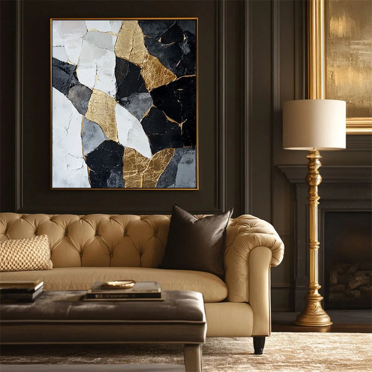 Bold Geometric Gold Wall Decor #BG157