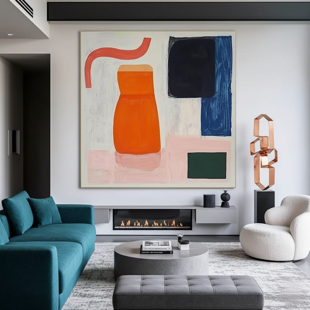 Colorful Abstract Expressionist Oil Painting i #MCA549