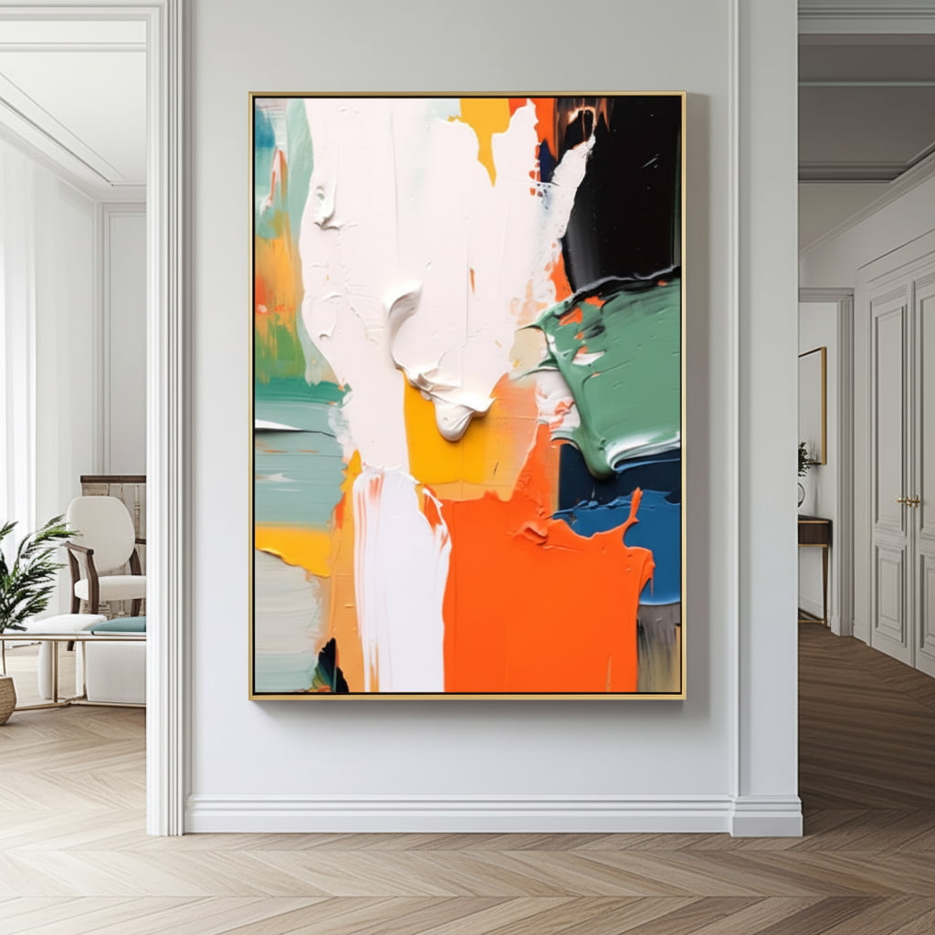 Colorful Abstract Expressionist Oil Painting #MCA915