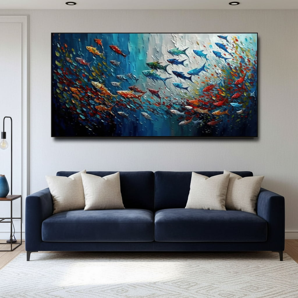 Colorful Fish Oil Painting #MCF927