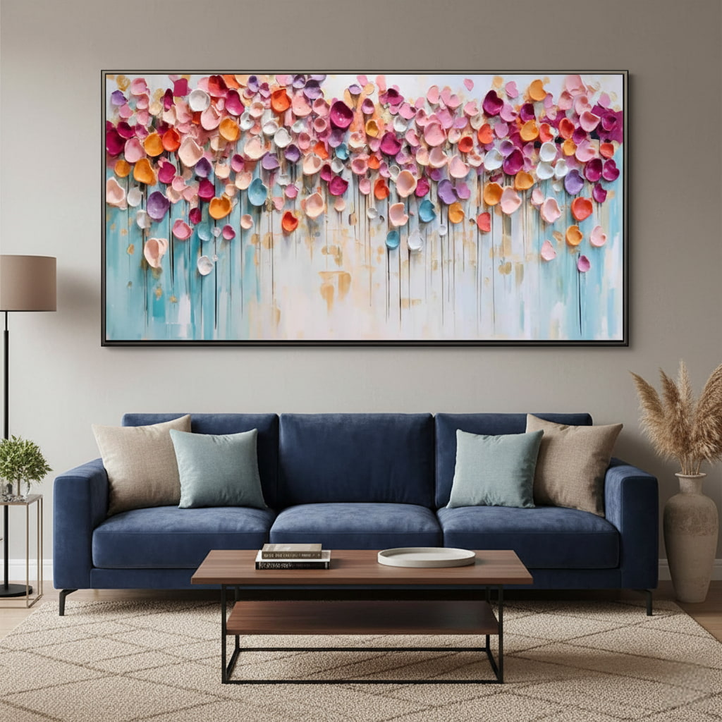Colorful Textured Floral Oil Painting #MCT659