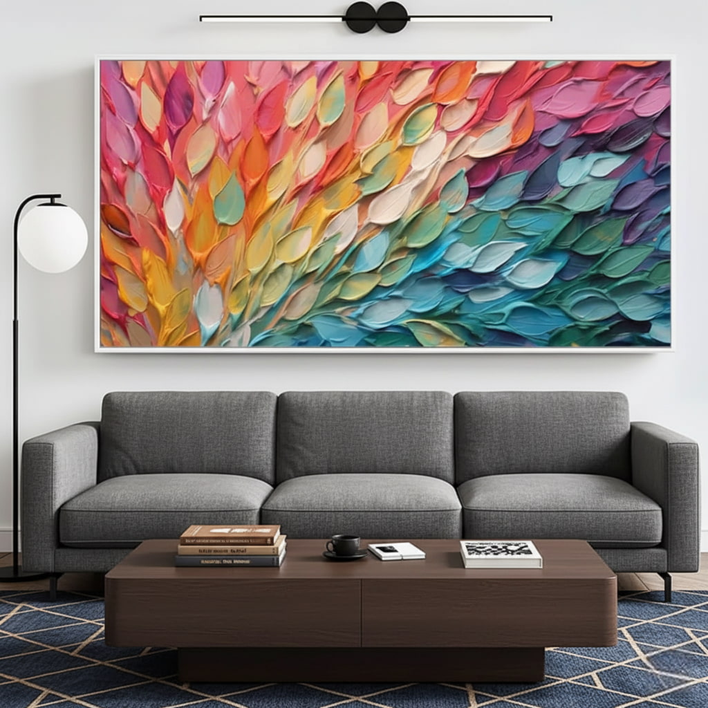 Colorful Textured Floral Oil Painting #MCT102