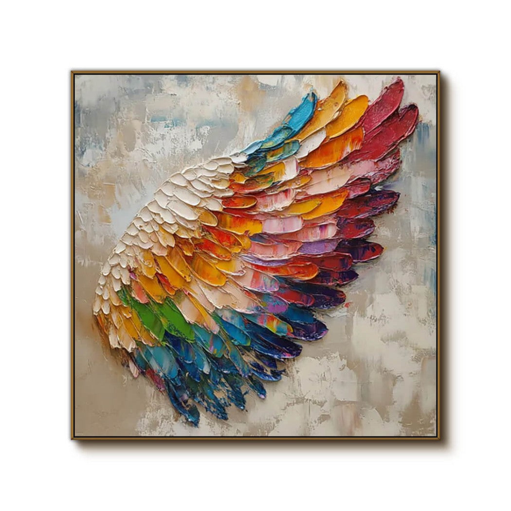 Colorful Textured Wing Oil Painting #MCT227