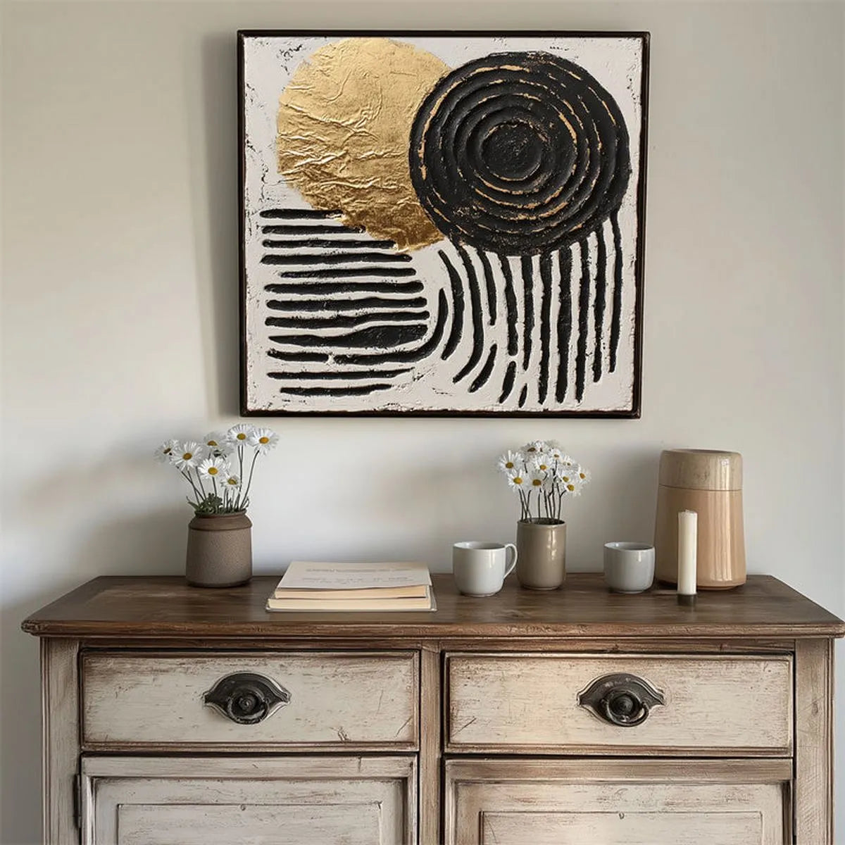 Golden Geometric Painting #GG152