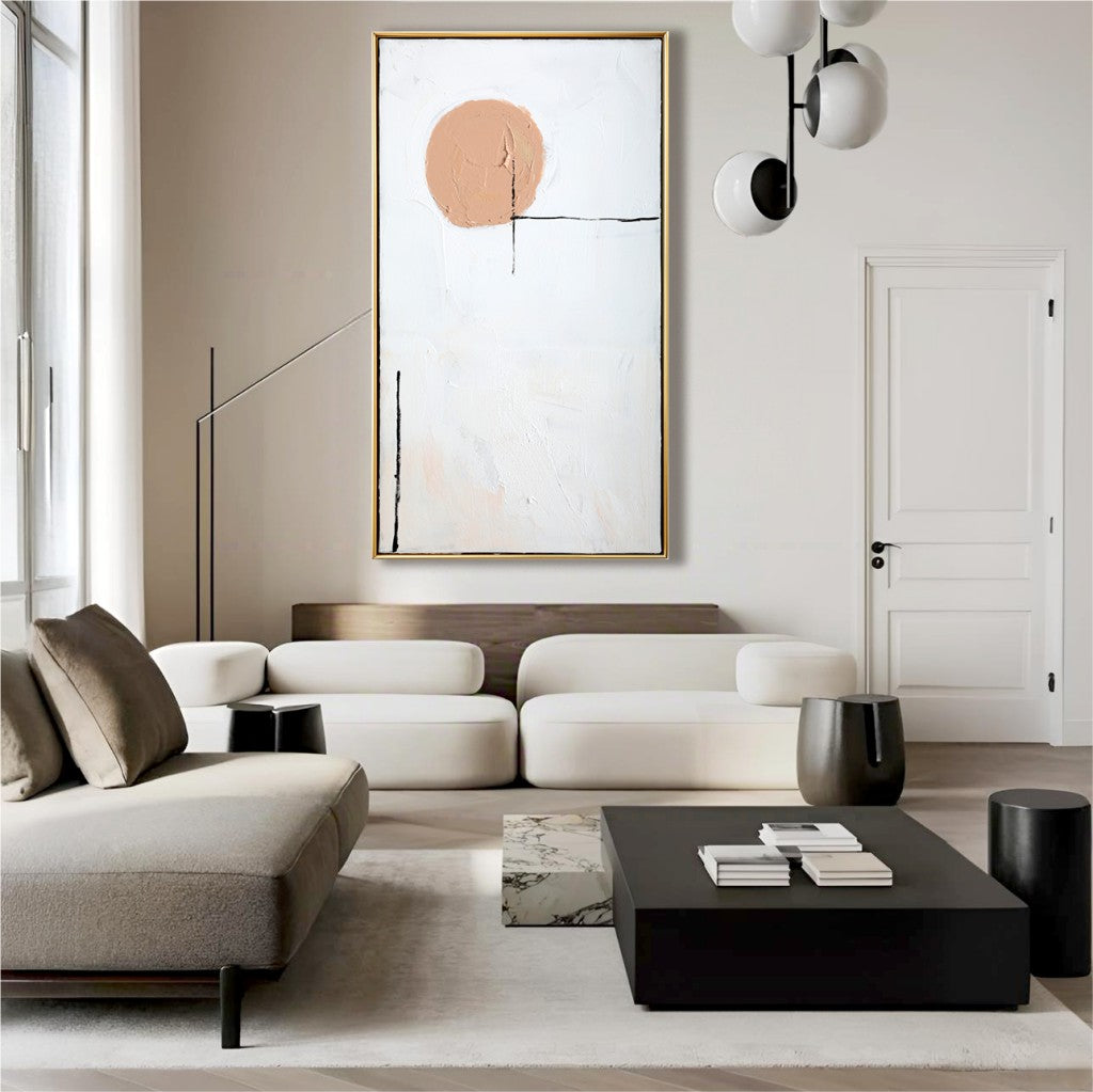 Minimalist Abstract Circle Oil Painting #MMA0082