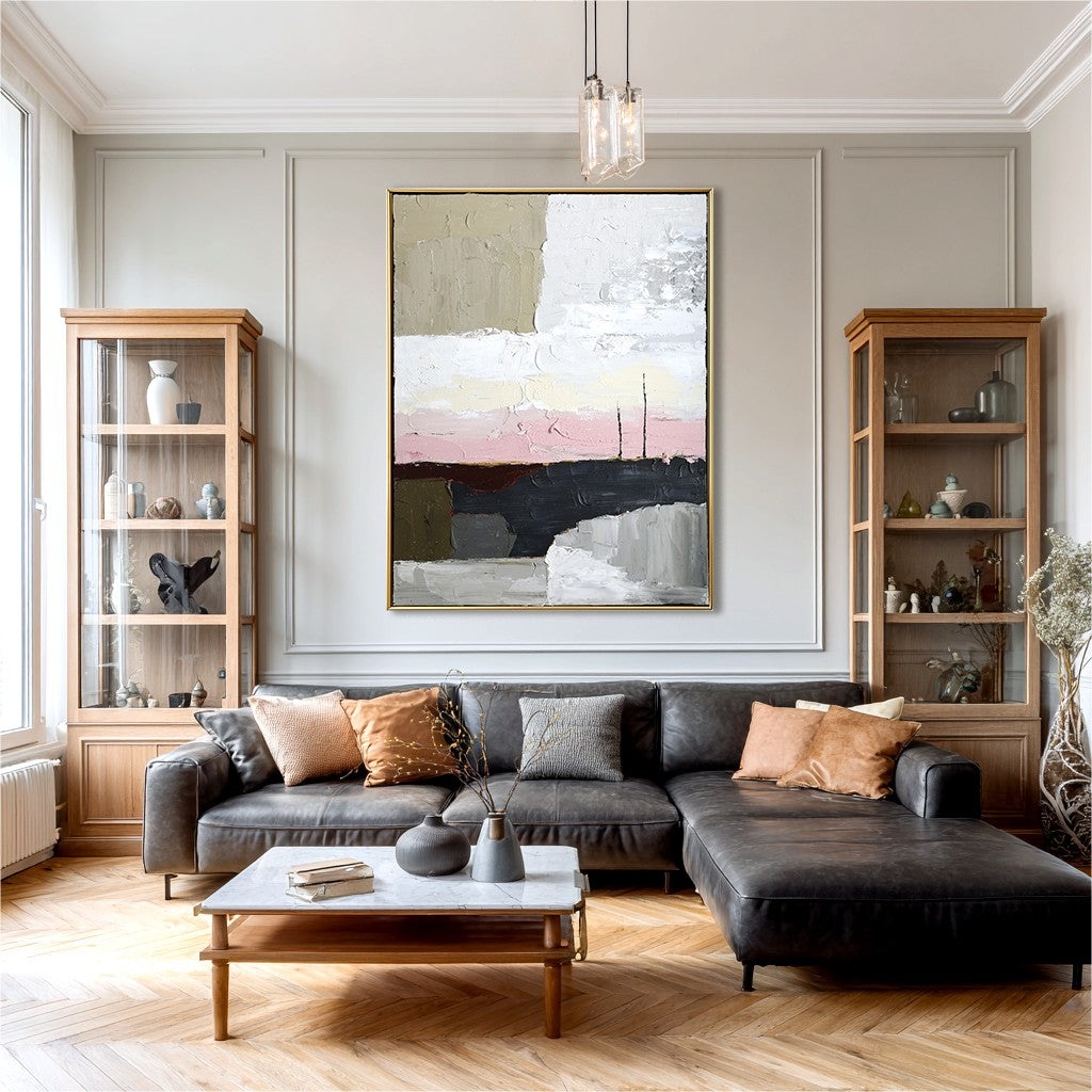 Minimalist Abstract Geometric Oil Painting #MMA0091