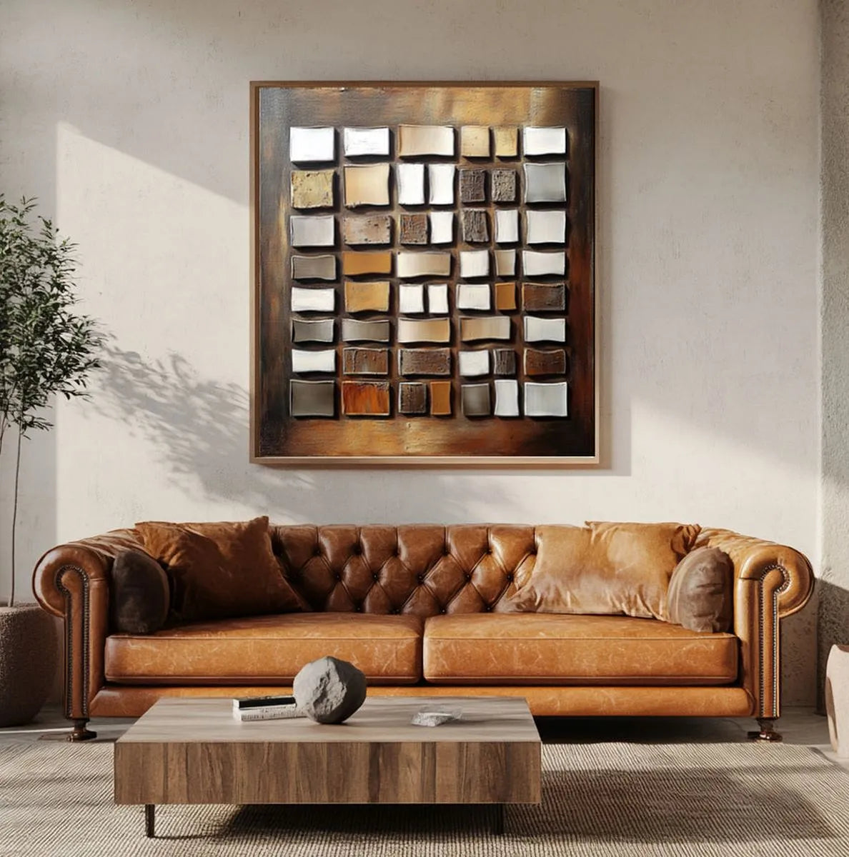 Modern Geometric Abstract Art #MG173