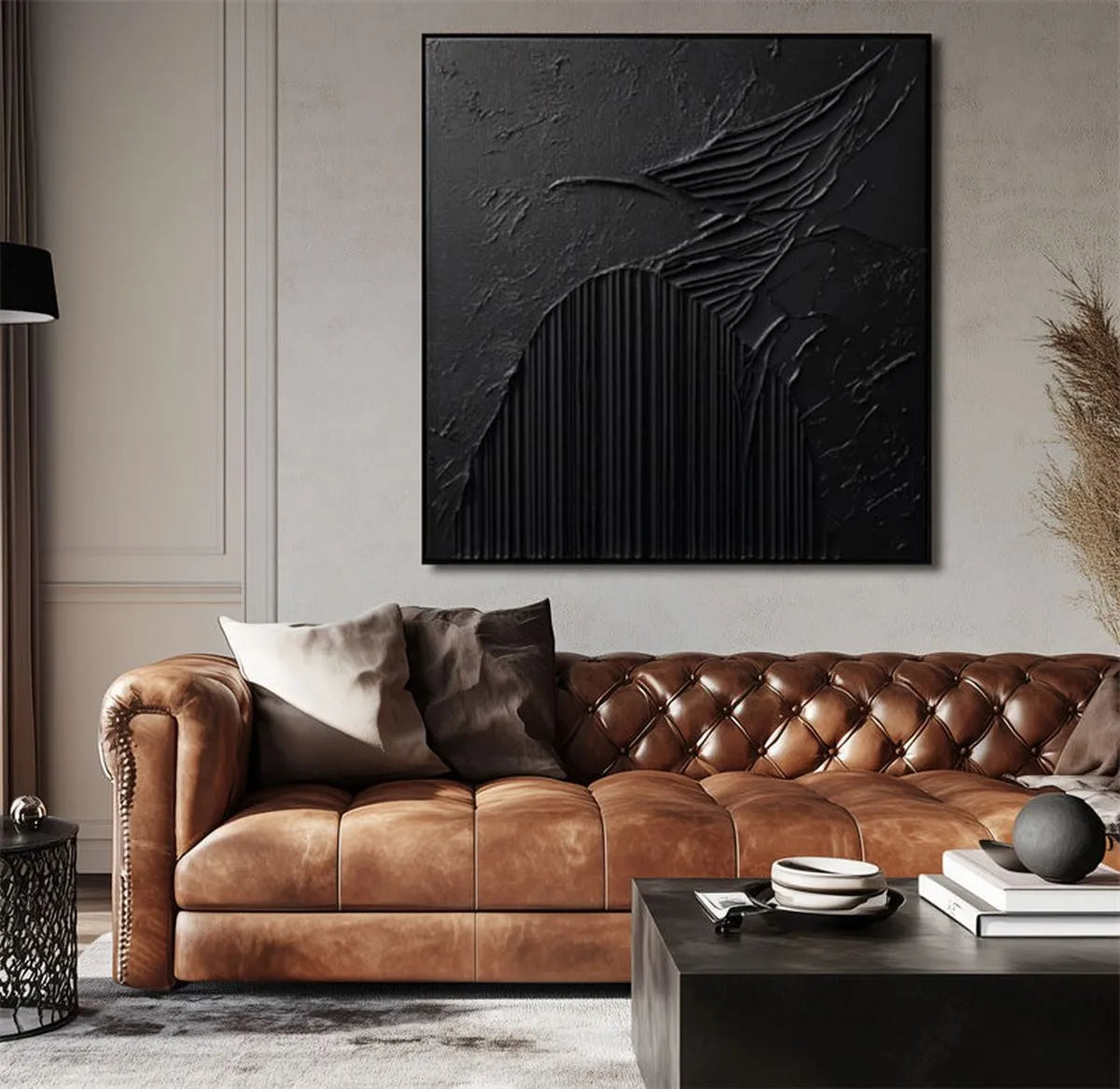 Monochrome Textured Art #TX142