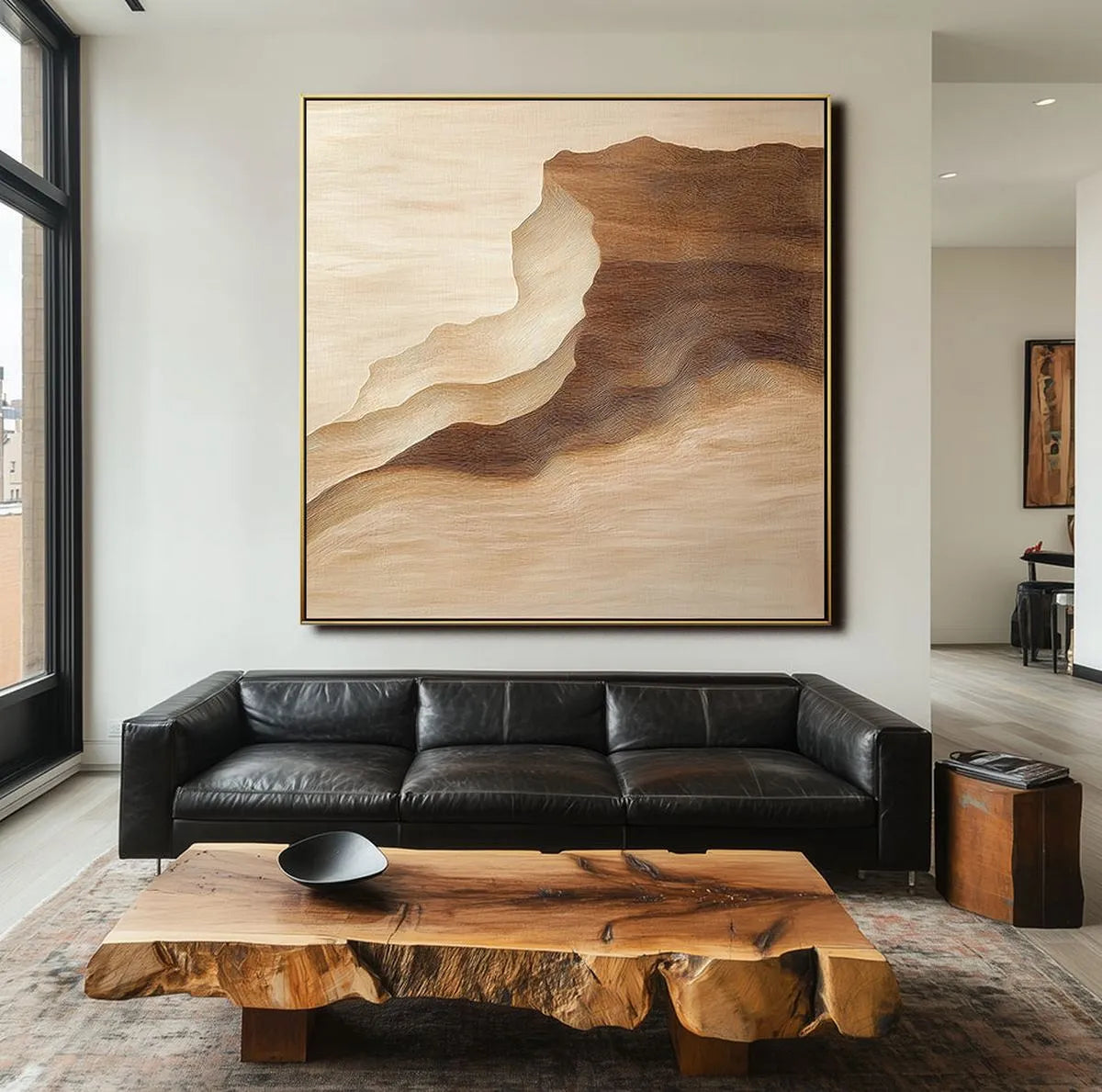 Neutral Minimalist Mountain Painting #NM330