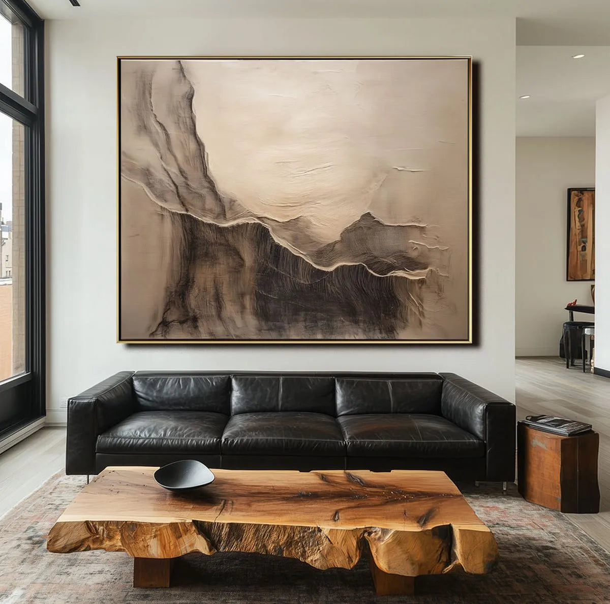 Neutral Minimalist Mountain Painting #NM333