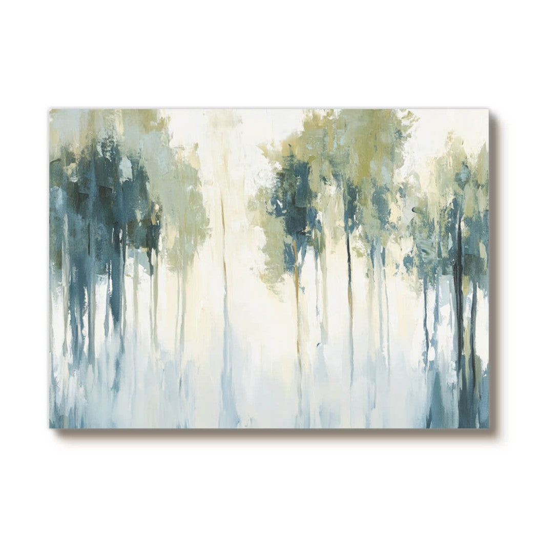 Large Original Abstract Forest Oil Painting on Canvas #MLO736