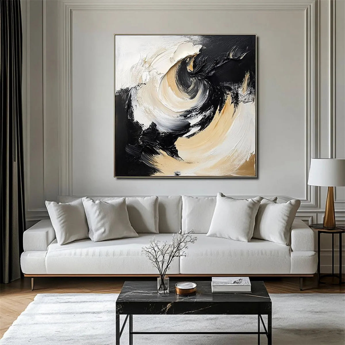 Textured Black & Gold Art #TB164