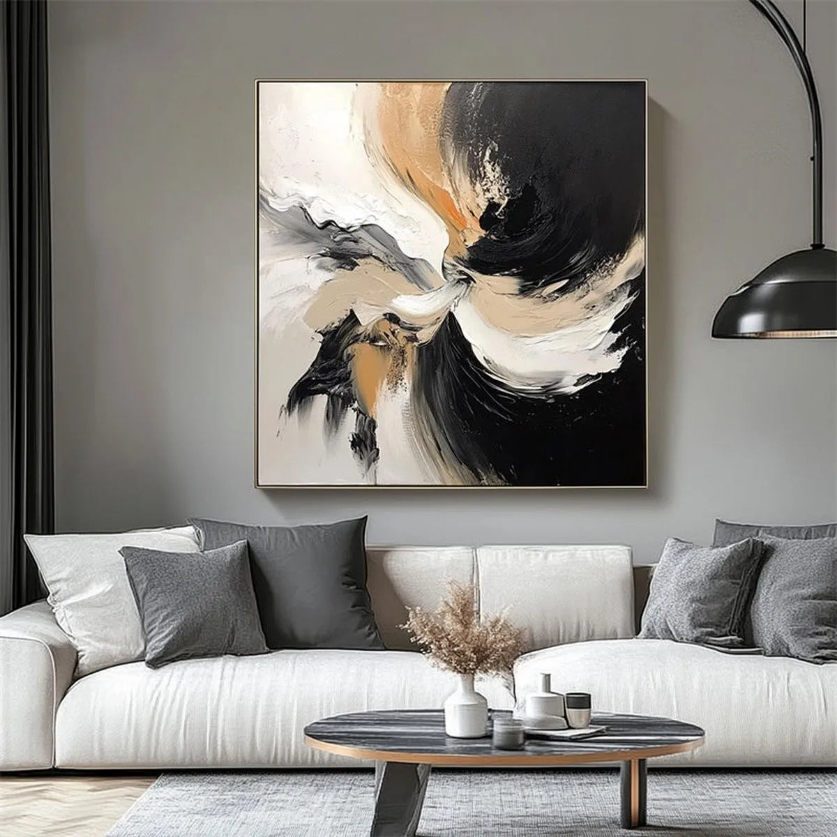 Textured Black & Gold Art #TB165
