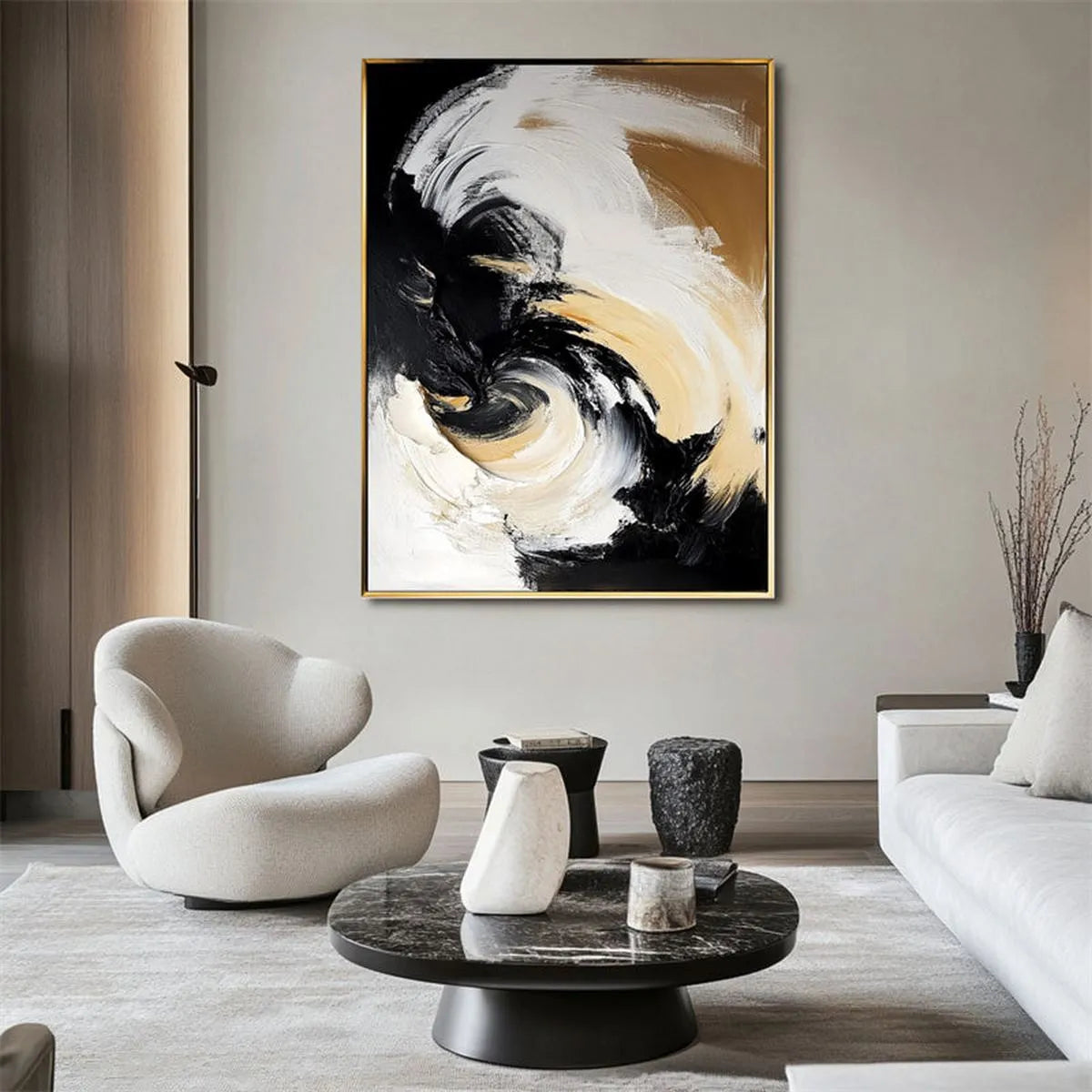 Textured Black & Gold Art #TB166