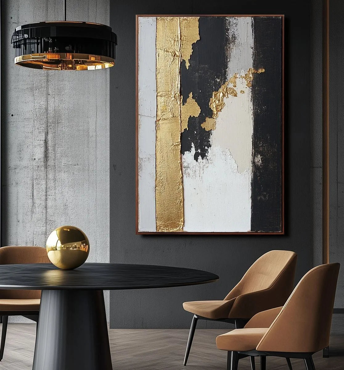 Textured Black & Gold Art #TB171