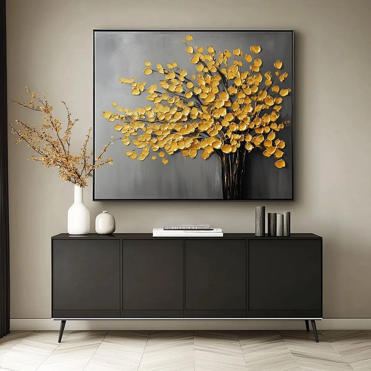 Textured Black & Gold Art #TB504