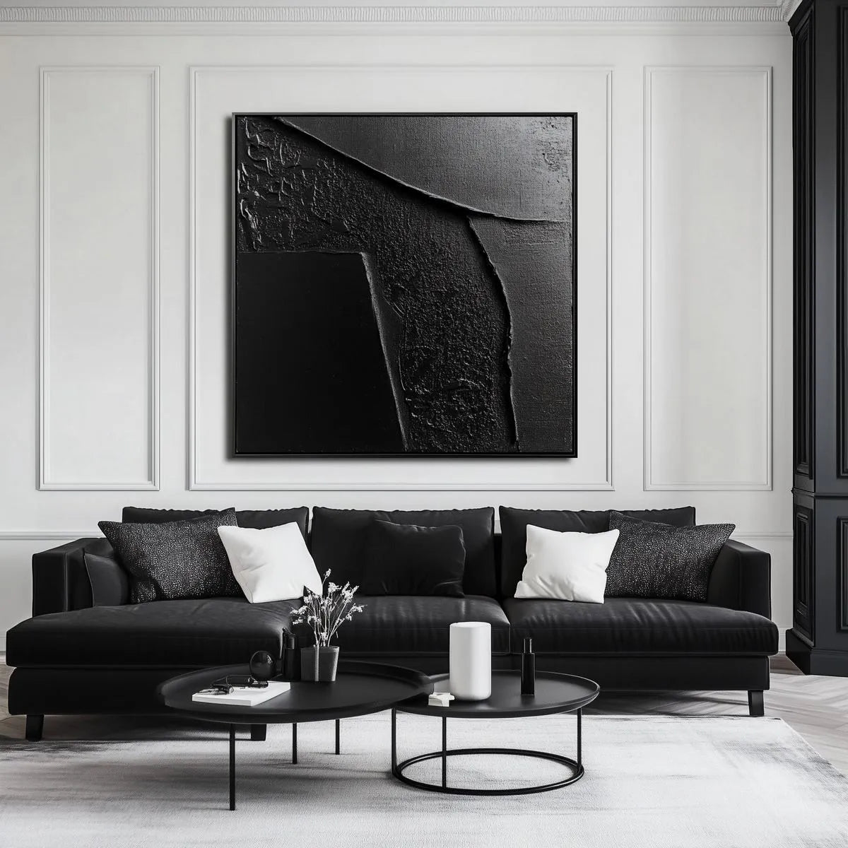 Textured Black Painting #149