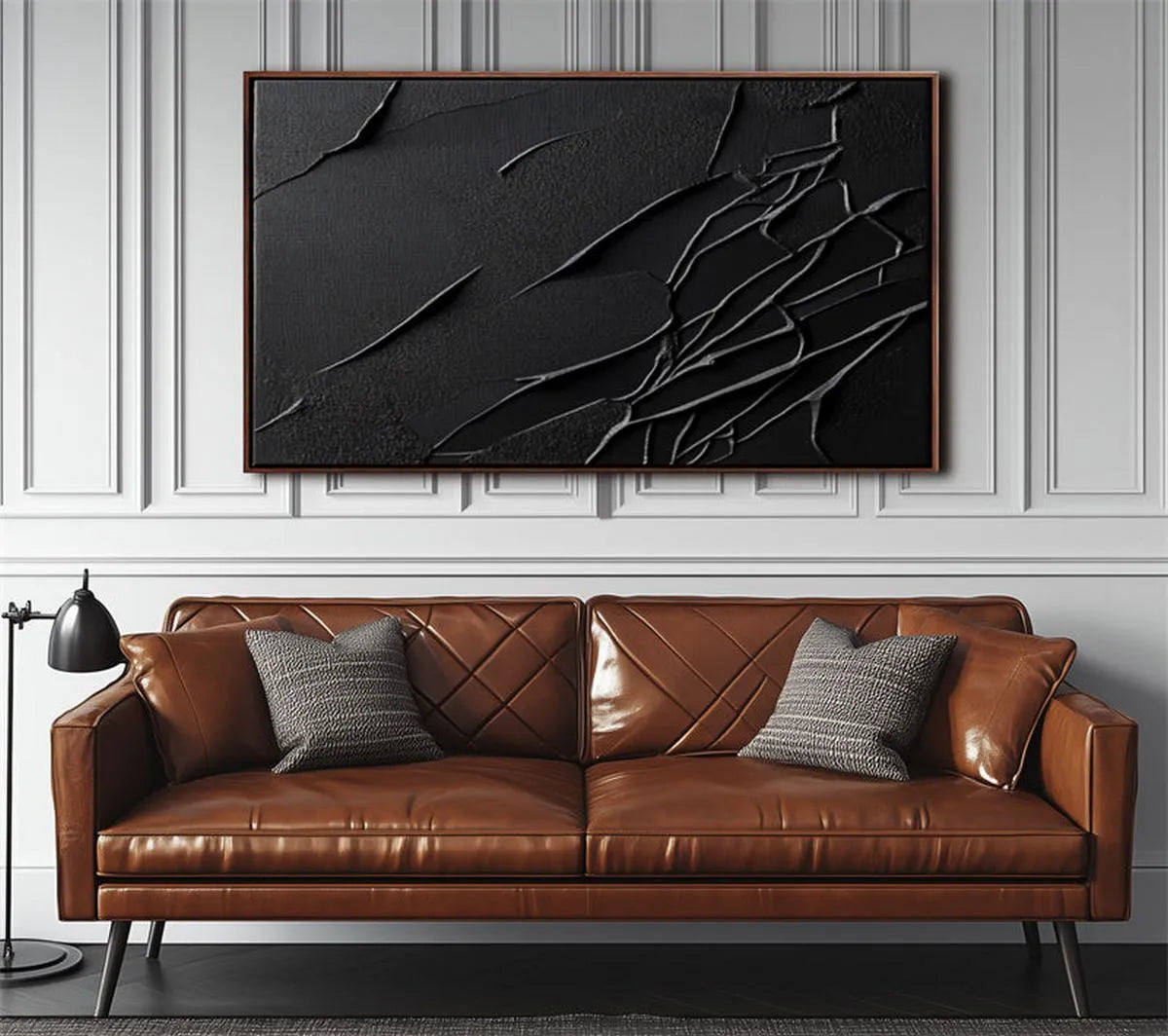Textured Black Painting #TB145