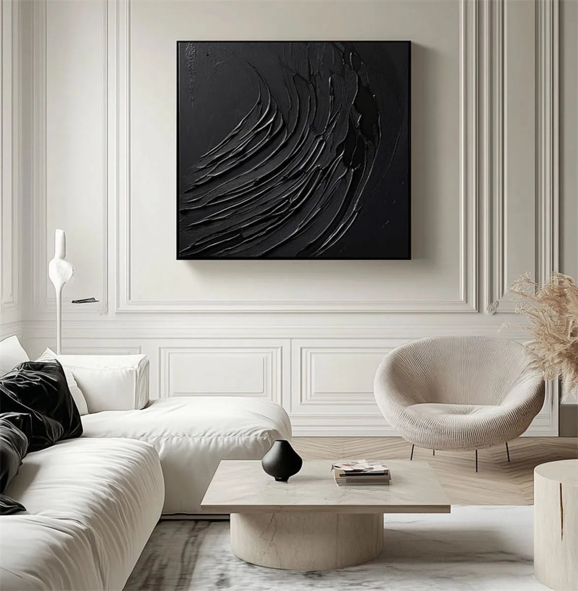 Textured Black Painting #TX141