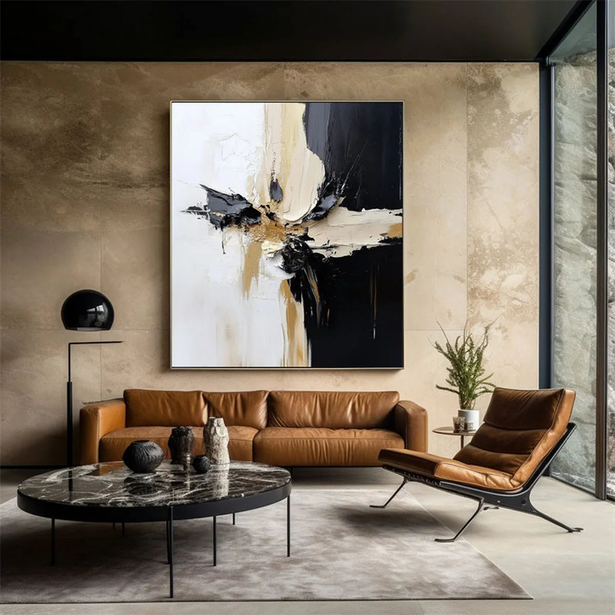 Textured Black & White Art #TB168