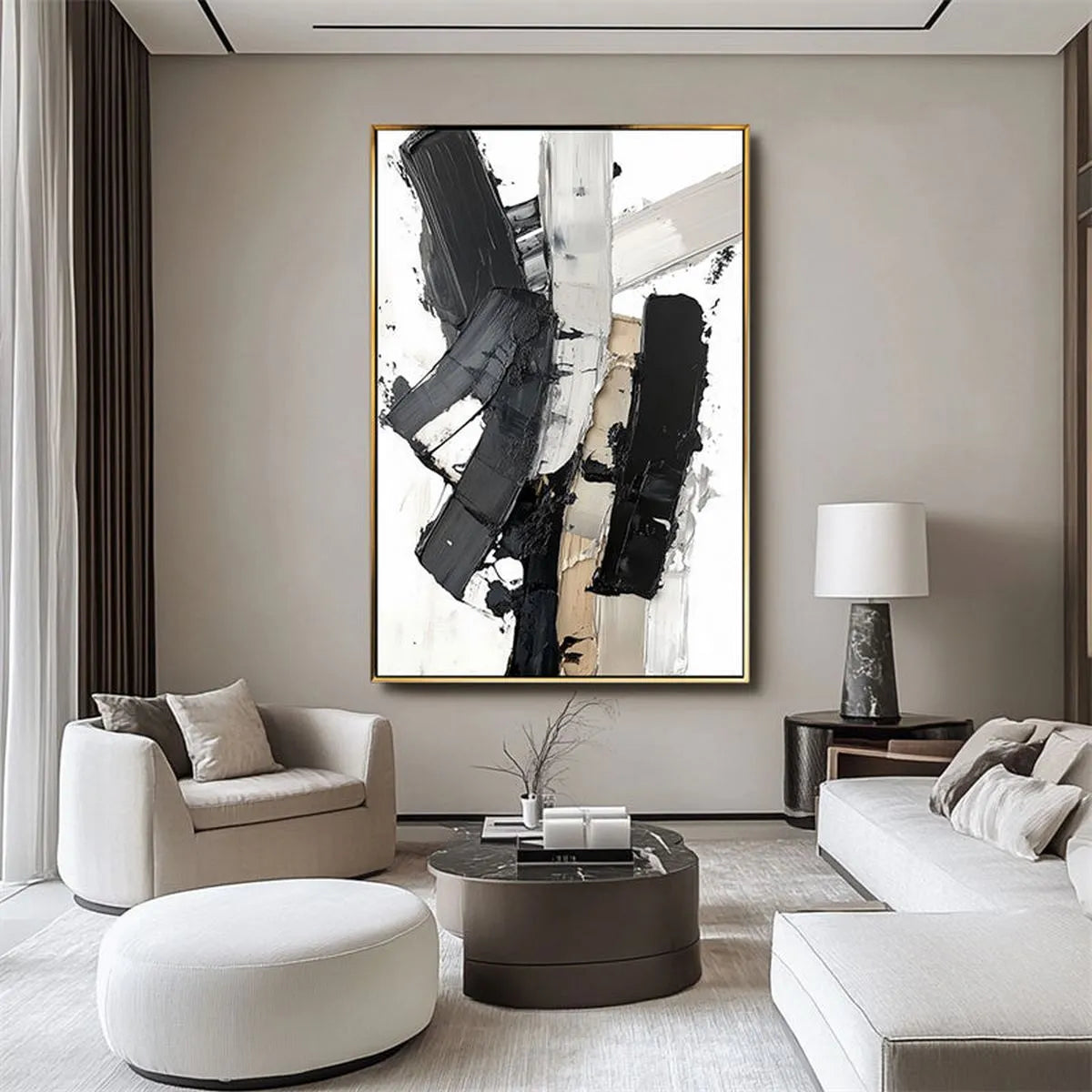 Textured Black & White Art #TB170