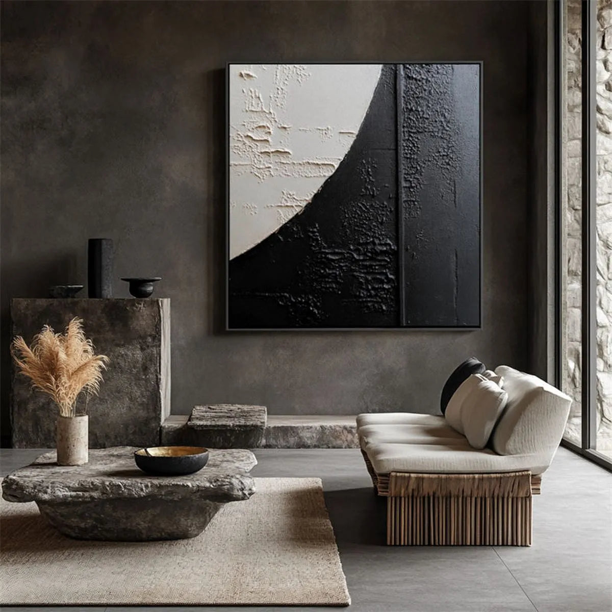 Textured Black & White Art #TX140