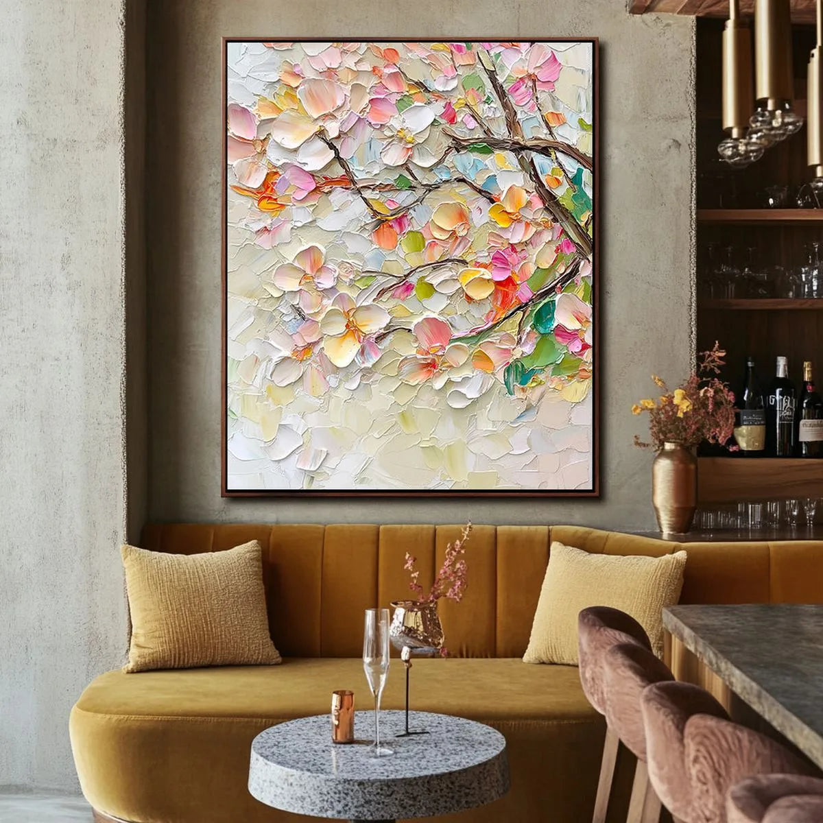 Textured Floral Art Painting #TF205