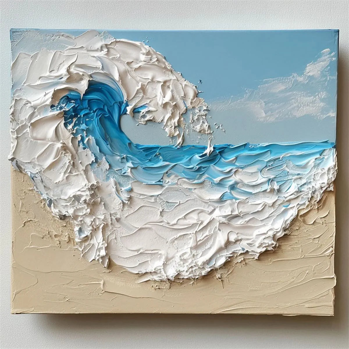 Textured Wave Painting #TWP128