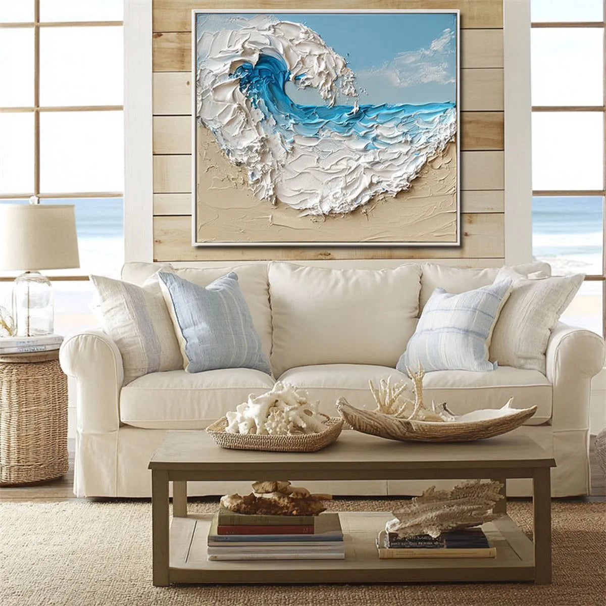 Textured Wave Painting #TWP128