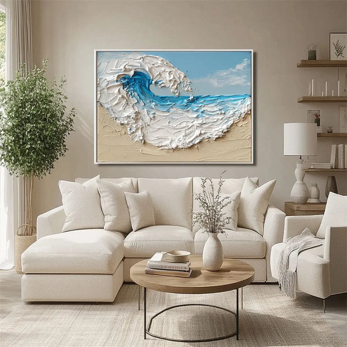 Textured Wave Painting #TWP128
