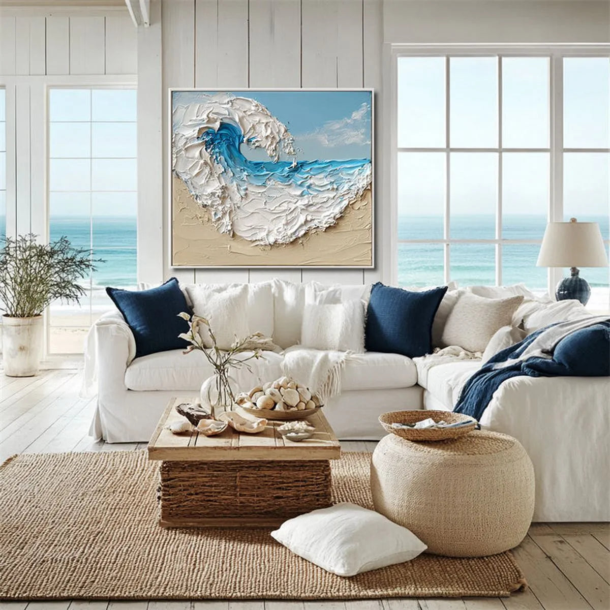 Textured Wave Painting #TWP128
