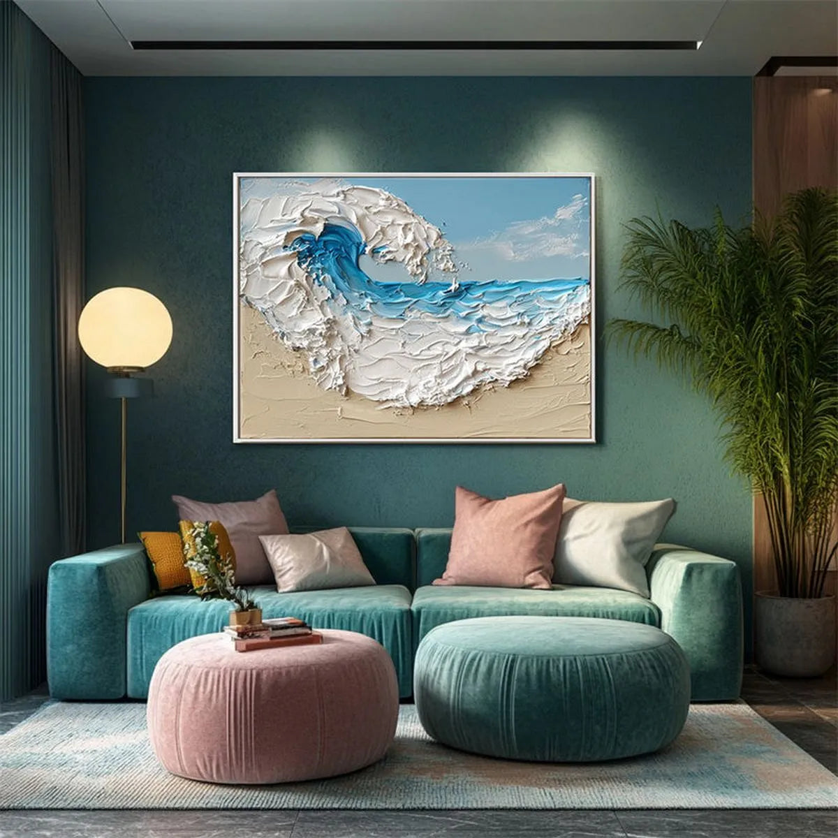 Textured Wave Painting #TWP128