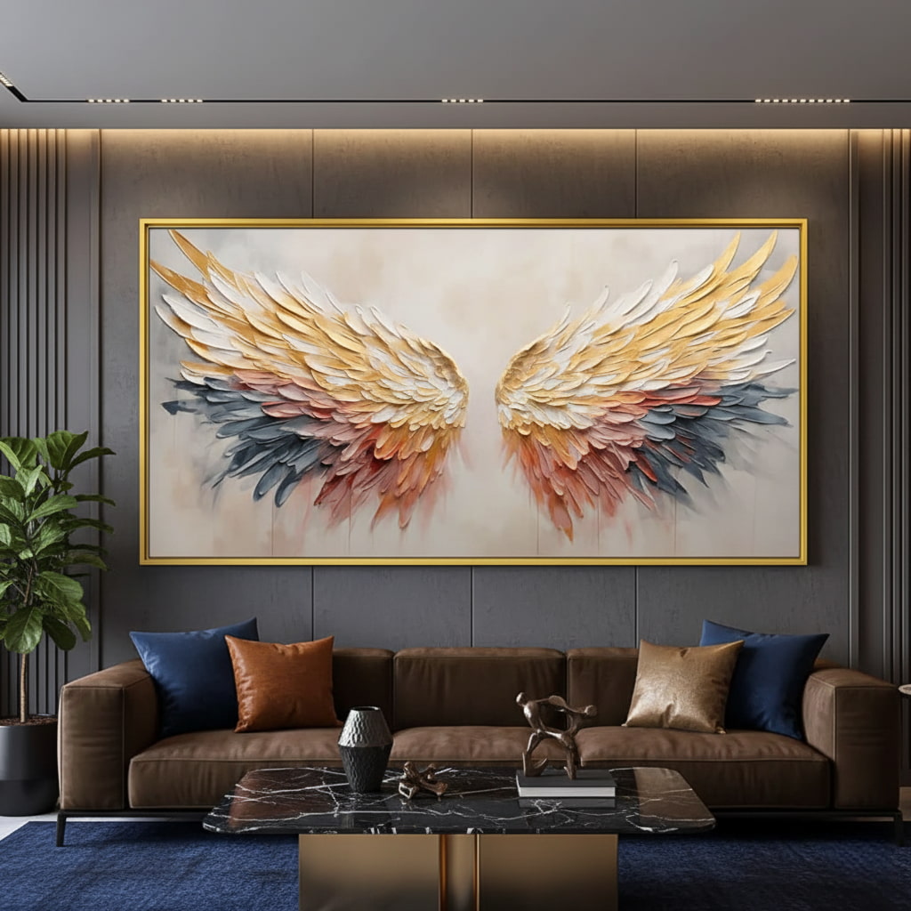 Colorful Textured Wings Oil Painting #MCT211