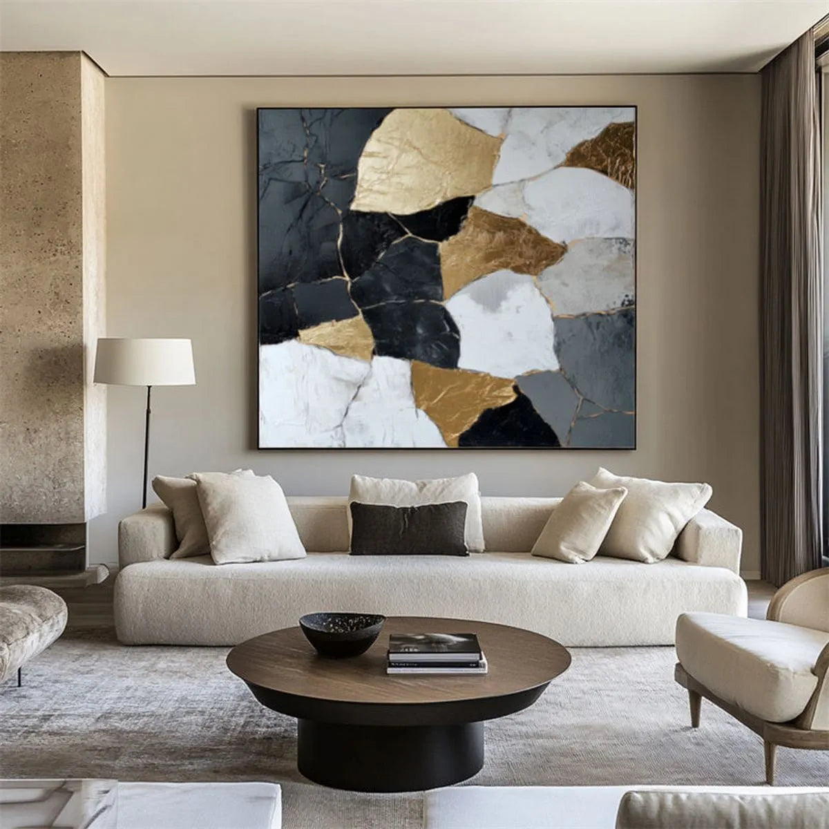 Bold Geometric Gold Wall Decor #BG156